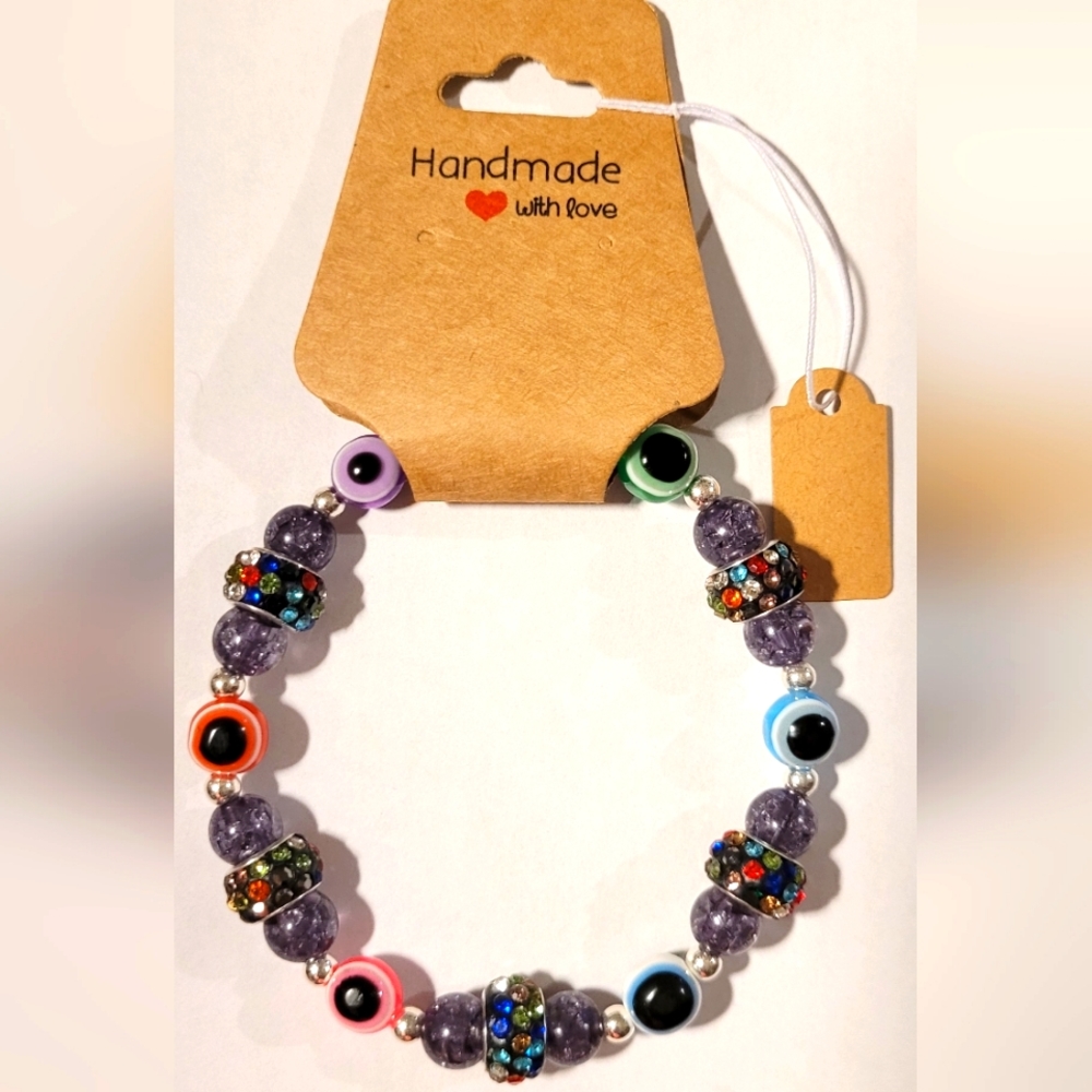 Multicolor Evil Eye Beaded Protection Mal De Ojo Luck Fashion Bracelet